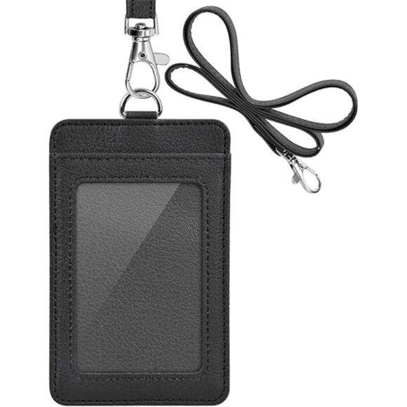PU Leather ID Badge Holder, Life-Mate ID Badge Holder with 1 Clear ID Window 1 - Picture 7 of 7